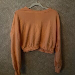 Hollister Coral Cropped Sweatshirt
